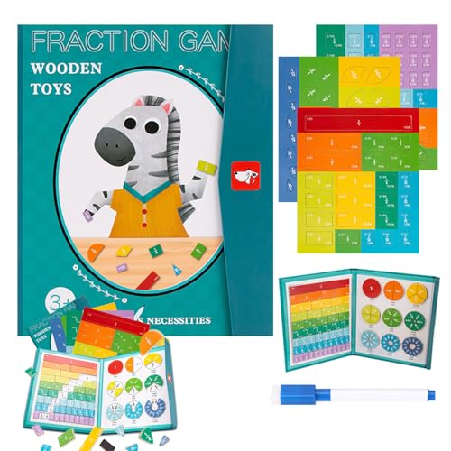 Magnetic Fraction Demonstration Book, Stem Magnetic Math Master Set - 102 pcs, Magnetic Fraction Disc Set, Fraction Learning Building Block (#1) von GodbTG