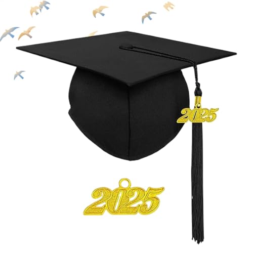 Godpqiui Abschlusskappen 2025, Grad Caps, Bequeme verstellbare, atmungsaktive Junggesellenkappen mit Jahrplatte, Kleideraccessoire -Foto -Requisiten, Abitur -Souvenirs für Schulversammlungen, Cosplay Godpqiui Abschlusskappen 2025, Grad Caps, Bequeme verstellbare, atmungsaktive Junggesellenkappen mit Jahrplatte, Kleideraccessoire -Foto -Requisiten, Abitur -Souvenirs für Schulversammlungen, Cosplay von Godpqiui