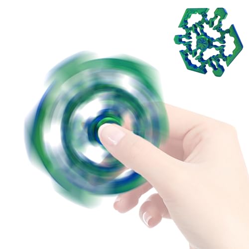 Godpqiui Fidget Spielzeug | 3D-Druck Fingerkreisel Sensorik Fidgetspielzeug,Schreibtisch Accessoires Für Arbeit Reisen Kinder Erwachsene Schule Geschenkidee Zuhause von Godpqiui