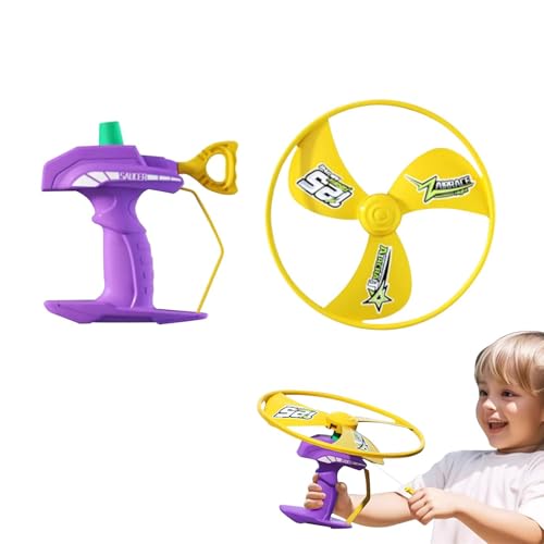Godpqiui Flying Saucer -Spielzeug, Flying Spielzeug - Dragonfly Aircraft Handheld Educational Flying Copter - Fun Sport Fidget Toys für Alter 3-8 Scheibenhubschrauber-Spielset für Mädchen von Godpqiui