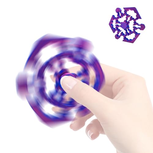 Godpqiui Stressspielzeug - 3D Gedruckter Fingerkreisel Handspielzeug Mit Dreheffekt - Beruhigendes Zubehör für Auto Schule Arbeit Reise Flugzeug Klassenzimmer Geschenke Weihnachten Party von Godpqiui