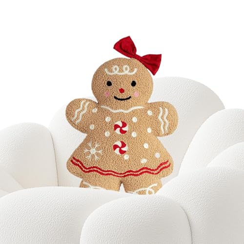 Godpqiui Weichplüsch Lebkuchenmännchen - Lebkuchenmänner Kissen,Weiches Weihnachtskissen Für Wohnzimmer Sofa Sitzmöbel Kinderzimmer Festliche Wohnaccessoires Godpqiui Weichplüsch Lebkuchenmännchen - Lebkuchenmänner Kissen,Weiches Weihnachtskissen Für Wohnzimmer Sofa Sitzmöbel Kinderzimmer Festliche Wohnaccessoires von Godpqiui