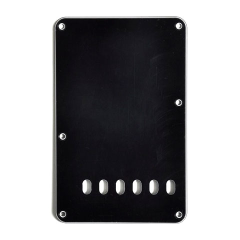 Göldo PLT4B, ST-Style Tremolo Backplate, 3-ply, black Abdeckplatte von Göldo