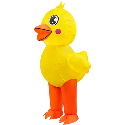 Goenb Aufblasbare Ente Kostüm Für Erwachsene, 3D Entenküken Blow up Kostüme Lustige Tier Outfit Für Gruppe Thema Veranstaltungen Cosplay Goenb Aufblasbare Ente Kostüm Für Erwachsene, 3D Entenküken Blow up Kostüme Lustige Tier Outfit Für Gruppe Thema Veranstaltungen Cosplay von Goenb