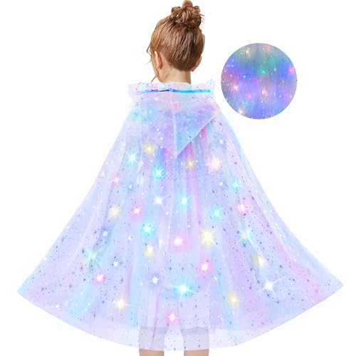 Goenb Leuchtende Prinzessin Cape, LED Prinzessin Cape LED Kapuzenumhang Light up Mantel Kostüm für Mädchen 3-10 Jahre alt für Weihnachten Karneval Goenb Leuchtende Prinzessin Cape, LED Prinzessin Cape LED Kapuzenumhang Light up Mantel Kostüm für Mädchen 3-10 Jahre alt für Weihnachten Karneval von Goenb