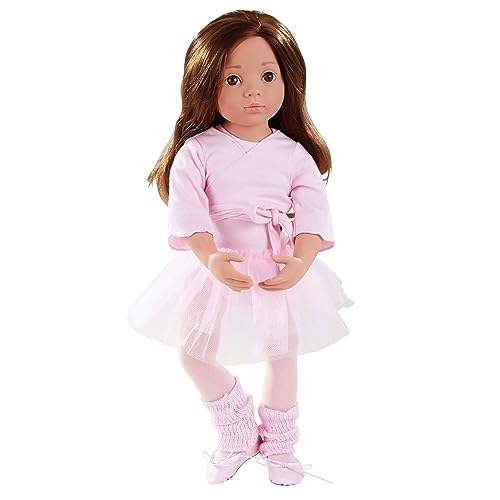 Götz 1366015 Happy Kidz Sophie geht zum Ballett Puppe - 50 cm große Multigelenk-Stehpuppe, braune Haare, braune Augen - 9-teiliges Set von Götz