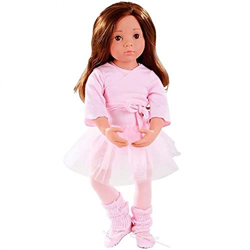 Götz 1366015 Happy Kidz Sophie geht zum Ballett Puppe - 50 cm große Multigelenk-Stehpuppe, braune Haare, braune Augen - 9-teiliges Set von Götz