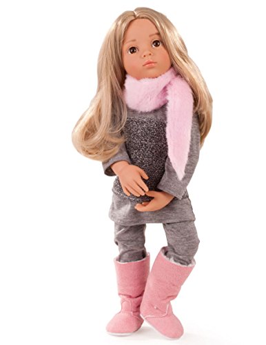 Götz 1466023 Happy Kidz Emily geht ins Kino Puppe - 50 cm große Multigelenk-Stehpuppe mit blonden Haaren, braunen Augen - 6-teiliges Set von Götz