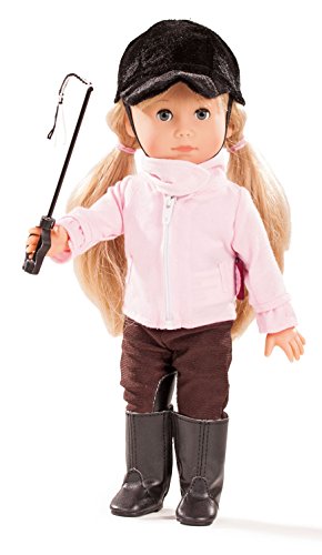 Götz 1613026 Just Like me - Mia reitet aus Puppe - 27 cm große Stehpuppe mit blonden Haaren, Pony und blauen Schlafaugen - für Kinder ab 3 Jahren von Götz