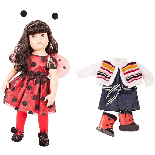 Götz 1859088 Hannah Ladybug 50 cm Stehpuppe mit schwarzen Langen Haaren und steingrauen Augen, geeignet für Kinder ab 3 Jahren Götz 1859088 Hannah Ladybug 50 cm Stehpuppe mit schwarzen Langen Haaren und steingrauen Augen, geeignet für Kinder ab 3 Jahren von Götz