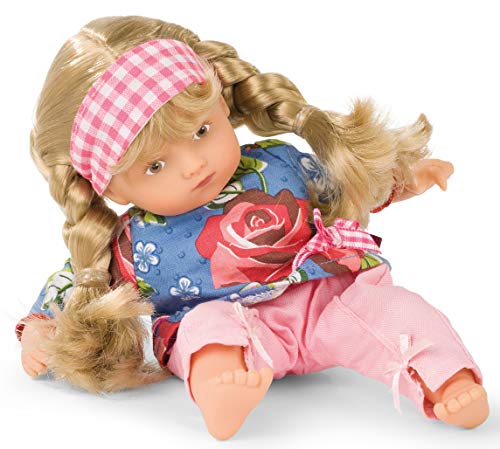Götz 1987229 Mini-Muffin Roses Garden Puppe - 22 cm große Babypuppe, gemalte braune Augen, Blonde Haare - Weichkörperpuppe in 4-teiligen Set - ab 18 Monaten von Götz