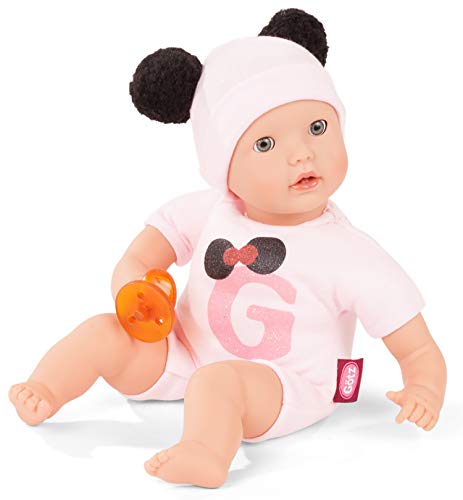 Götz 2020142 Muffin to Dress Puppe Signature Edition - 33 cm große Babypuppe mit blauen Schlafaugen, ohne Haare mit Mütze und Schnuller - Weichkörper-Puppe ab 18 Monaten von Götz