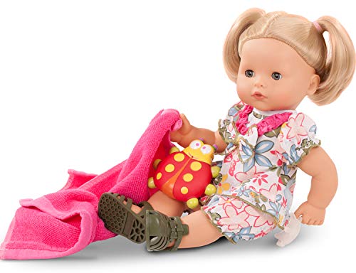 Götz 2118245 Maxy Aquini Minimaxi Badepuppe - 42 cm Puppe - Blonde Haare, Blaue Schlafaugen - 8-teiliges Set - Mädchen-Babypuppe von Götz
