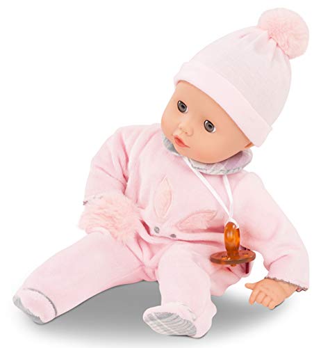 Götz 2120543 Muffin Pastellino Puppe - 33 cm große Babypuppe mit blauen Schlafaugen, ohne Haare und Weichkörper geeignet ab 18 Monaten von Götz