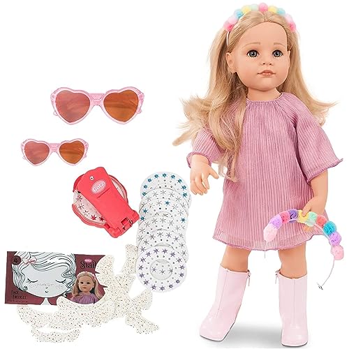 Götz 2159096 Hannah be My Mini Me - 50 cm große Stehpuppe mit blonden Langen Haaren und blauen Augen - 26-teiliges Set von Götz