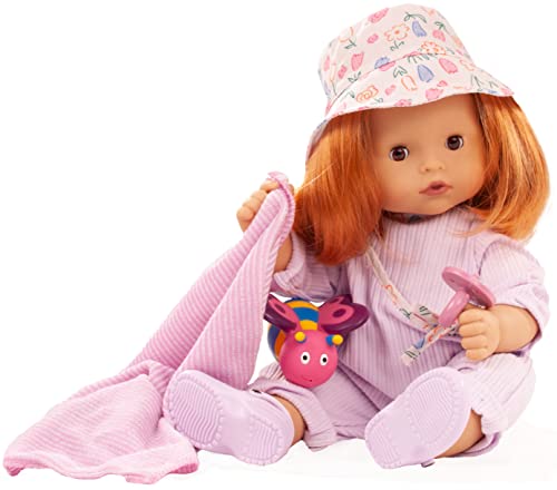 Götz 2318250 Maxy Aquini BliBlaBlume Badepuppe - 42 cm Puppe - rote Haare, braune Schlafaugen - 8-teiliges Set - Mädchen-Babypuppe von Götz