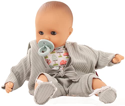 Götz 2320553 Muffin Glückspilz Puppe - 33 cm große Babypuppe mit blauen Schlafaugen und ohne Haare - Weichkörper-Puppe in 7-teiligen Set - geeignet ab 18 Monaten von Götz