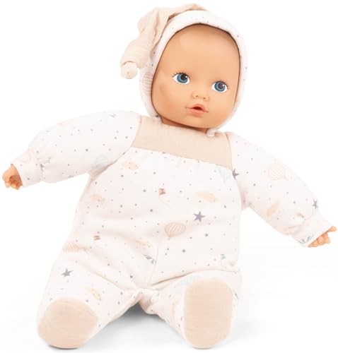 Götz 2491423 Baby Pure Himmlisch Puppe - 33 cm große Erstlingspuppe ohne Haare, Blaue Augen - waschbare Babypuppe - ab 0 Monaten Jahren von Götz