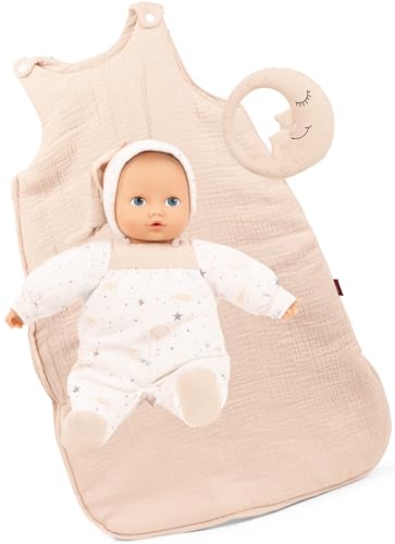 Götz 2491526 Baby Pure Puppe Sleep Well Geschenkbox - 33 cm große Erstlingspuppe ohne Haare, Blaue Augen - waschbare Babypuppe - ab 0 Monaten Jahren von Götz