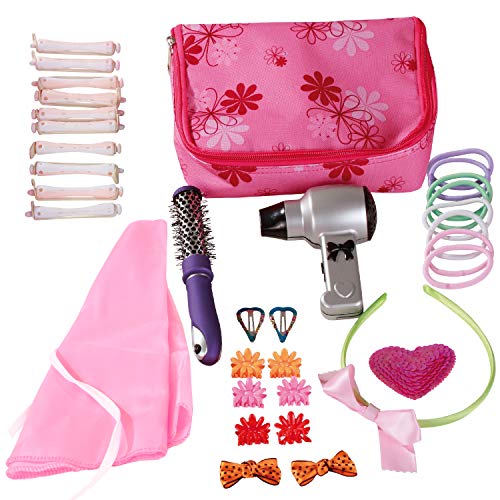 Götz 3402239 Haarstylist für Puppen - Zubehör zum Stylen und Frisieren - 35-teiliges Stylingset & Schminkset für Puppen und Schminkköpfe von Götz