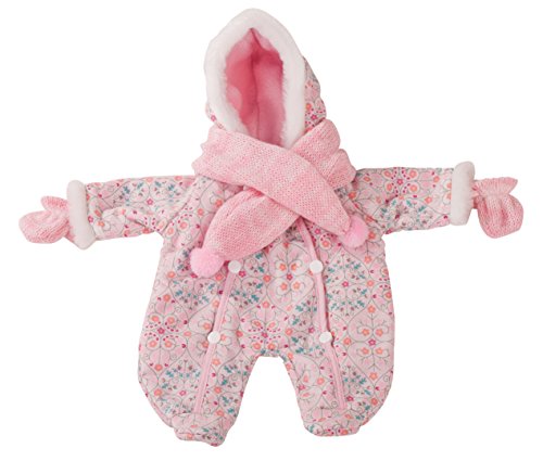 Götz 3402278 Schneeanzug warm eingepackt - Overall-Winterset Puppenbekleidung Gr. S - 3-teiliges Bekleidungs- und Zubehörset für Babypuppen 30 - 33 cm von Götz