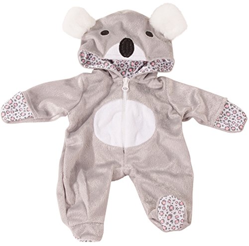 Götz 3402915 Onesie Koala - Einteiliger Puppen-Overall Puppenbekleidung Gr. S - Bekleidungs- und Zubehörset für Babypuppen 30 - 33 cm von Götz