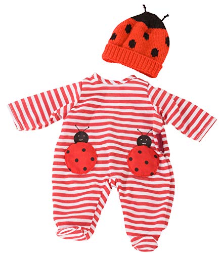 Götz 3403036 Kombi Ladybug - Puppenbekleidung Gr. S - 2-teiliges Bekleidungs- und Zubehörset für Babypuppen von 30-33 cm von Götz