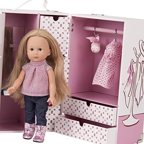 Götz 3038 3403038 Kleiderschrank Karl Just Like Me stehend Doll Edition-Puppenzubehör-mit 27 cm Puppe und Zubehör, Mehrfarbig von Götz