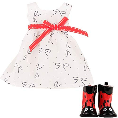 Götz 3403084 Kombination Sweet Ladybug - Puppenbekleidung Gr. XL - 3-teiliges Bekleidungs- und Zubehörset für Stehpuppen 45 - 50 cm von Götz