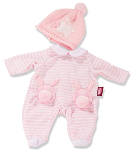 Götz 3403250 Babykombi Häschen - Puppenbekleidung Gr. S - 2-teiliges Bekleidungs- und Zubehörset für Babypuppen von 30-33 cm von Götz
