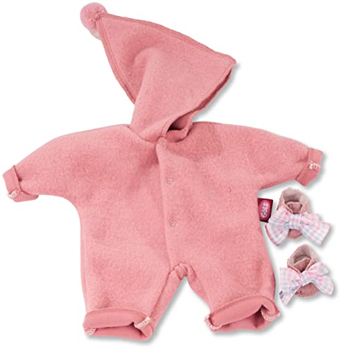 Götz 3403329 Babyanzug Zipfelmütze rosa - Puppenbekleidung Gr. S - 3-teiliges Bekleidungs- und Zubehörset für Babypuppen von 30 - 33 cm von Götz