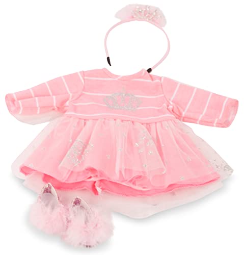 Götz 3403330 Babykombi Kleine Prinzessin - Little Princess - Puppenbekleidung Gr. S - 5-teiliges Bekleidungs- und Zubehörset für Babypuppen von 30-33 cm von Götz