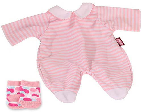 Götz 3403393 Babykombi Stripes & Dots - Puppenbekleidung Gr. S - 3-teiliges Bekleidungs- und Zubehörset für Babypuppen von 30 - 33 cm von Götz