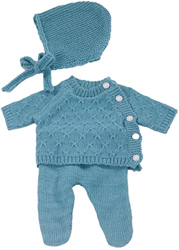 Götz 3403406 Kombination Alles Strick - Puppenbekleidung Gr. S - 3-teiliges Bekleidungs- und Zubehörset für Babypuppen von 30 - 33 cm von Götz