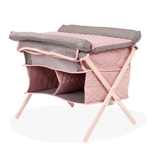Götz 3403614 Puppen Babybett & Wickeltisch Soft Mood - ideal für Babypuppen der Größe zwischen 30 cm und 46 cm von Götz