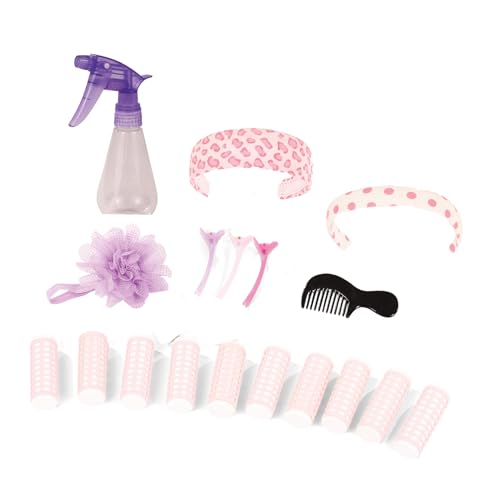 Götz 3403626 Haarstyling Set für Puppen - Zubehör zum Stylen und Frisieren - 18-teiliges Stylingset & Schminkset für Puppen und Schminkköpfe von Götz
