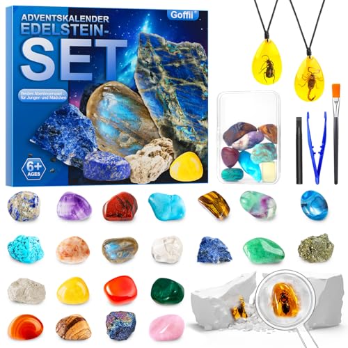 Adventskalender 2024 für Kinder, Excavation Set for Children, Natural Gemstones and Crystals, Mineral Stones for Children from 6 7 8 9 10-12 Years Adventskalender 2024 für Kinder, Excavation Set for Children, Natural Gemstones and Crystals, Mineral Stones for Children from 6 7 8 9 10-12 Years von Goffii