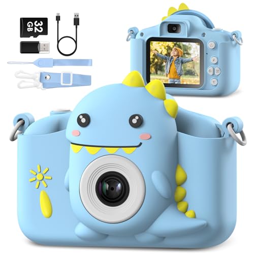 Kinderkamera, Gofunly Kinder Kamera 1080P 2,0-Zoll-Bildschirm Fotoapparat Kinder mit 32GB-Karte Selfie Digitalkamera Fotokamera für 3-12 Jahre Jungen und Mädchen Weihnachten Spielzeug von Gofunly