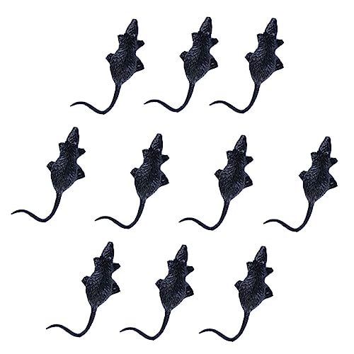 10 Stück Halloween-Requisiten mit gruseliger Simulationsmaus realistische Dekorationen für Spukhaus-Partyzubehör Innendekoration von Gogogmee