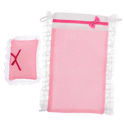 Gogogmee 1 Satz Bettwäsche-Set Mini-bettzubehör Babypuppendecken Zubehör Für Mini-hausbetten Mini-bettwäsche Für Puppenhaus Bettwäsche Für Die Puppenwiege Miniatur-bettwäscheset Stoff von Gogogmee