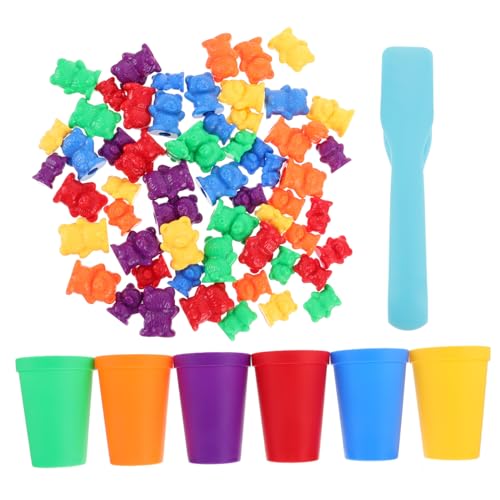 Gogogmee 1 Satz Buntes Zählspielzeug für Farbige Zählbären mit Regenbogenbechern und Greifer Pädagogisches Lernspielzeug für Frühes Zählen und Mathefähigkeiten Gogogmee 1 Satz Buntes Zählspielzeug für Farbige Zählbären mit Regenbogenbechern und Greifer Pädagogisches Lernspielzeug für Frühes Zählen und Mathefähigkeiten von Gogogmee