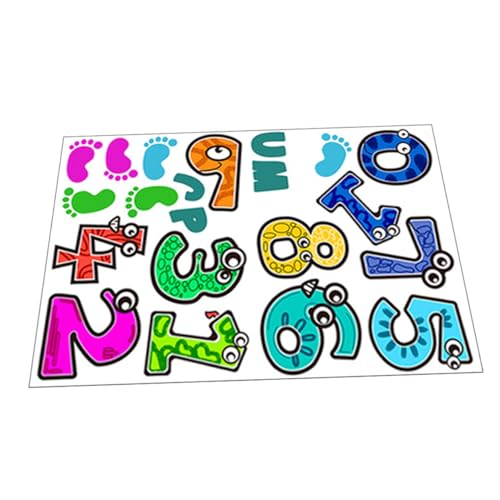 Gogogmee 1 Satz Cartoon-spielbodenaufkleber Bodenaufkleber Nummer Gitterboden Aufkleber Kinder Spielen Aufkleber Kreative Bodenaufkleber Cartoon-bodenaufkleber Zahlentapete Wohnkultur PVC von Gogogmee