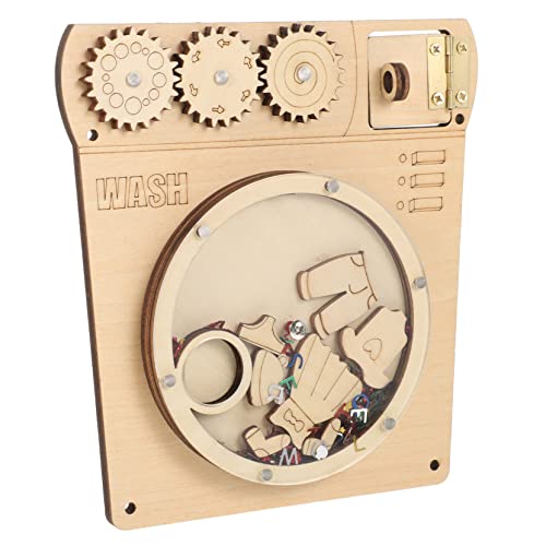 Gogogmee 1 Satz DIY Busy Board für Pädagogisches Lernspielzeug mit Waschmaschine für Kreative Problemlösung und Hochwertiges Holzmaterial Sicher und Langlebig von Gogogmee