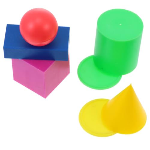 Gogogmee 1 Satz Geometrischen Formen Mathematisches Lehrmittel aus Robustem Kunststoff Geometrische Modelle für Unterricht für Kindergarten und Grundschule Lernspielzeug für von Gogogmee