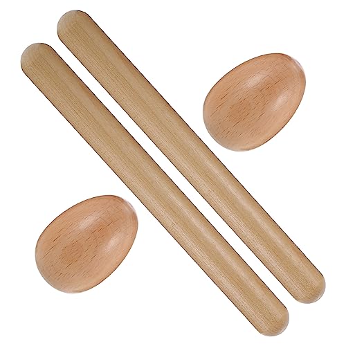 Gogogmee 1 Satz Holz Trommel Rhythmus Sticks und Eier für Kleinkinder Musikinstrumente für Frühe Musikalische Bildung Fördert Kreativität und Konzentration von Gogogmee