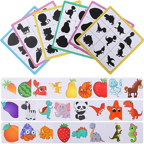 Gogogmee 1 Satz Holzpuzzle für Tier und Schatten Matching Pädagogisches für Kleinkinder Fördert die Kognitive Entwicklung Gemeinsame von Gogogmee