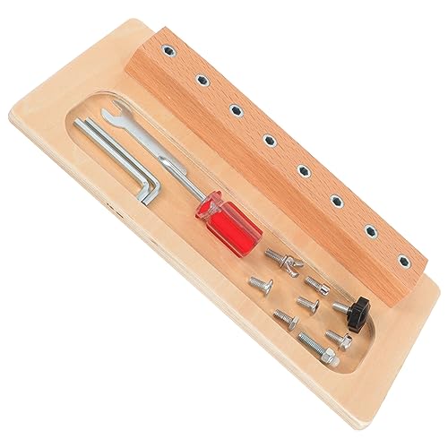 Gogogmee 1 Satz Holzspielzeug mit Schraubendreherbrett Sicheres Lernspielzeug für Hand Auge Koordination und Feinmotorik von Gogogmee