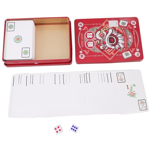 Gogogmee 1 Satz Mahjong Karten Tragbare Mahjong Karten für Reisen und Partys Hochwertige und Langlebige Spielkarten für Familienspaß und Unterhaltung Gogogmee 1 Satz Mahjong Karten Tragbare Mahjong Karten für Reisen und Partys Hochwertige und Langlebige Spielkarten für Familienspaß und Unterhaltung von Gogogmee