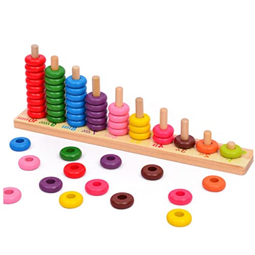 Gogogmee 1 Satz Mathematisches Lernspielzeug aus Holz für Große Bauklötze für Frühe Bildung Interaktives Fähigkeiten und Eltern Junge Mädchen Beziehungen von Gogogmee