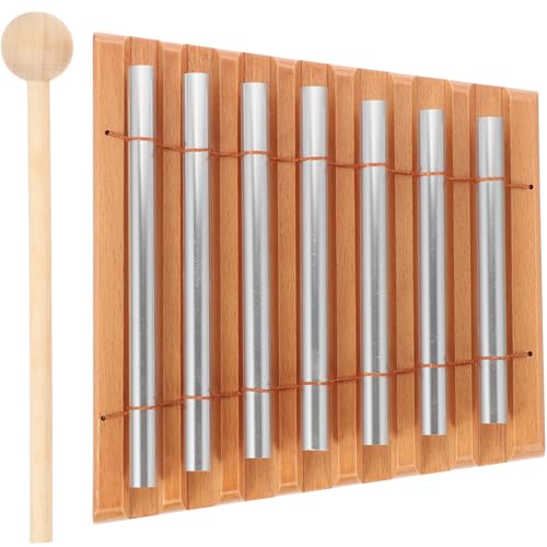 Gogogmee 1 Satz Meditationsglockenspiel mit Schlägel Percussion Instrument für Yoga Klassenzimmer und Musikpädagogik für Erwachsene Tragbar und Vielseitig Einsetzbar von Gogogmee